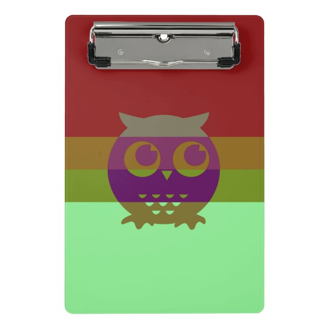 Mini Prancheta Área de Transferência Mini do abstrato Owl (Frente)