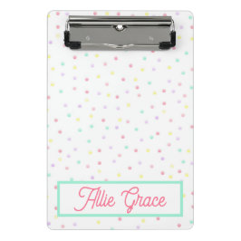 Mini Prancheta Área de Transferência Personalizada - Polkadots