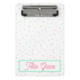 Mini Prancheta Área de Transferência Personalizada - Polkadots