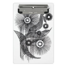 Arte de Linha Botânica de Dandelion com Tinta Flor