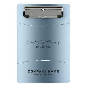 Mini Prancheta Aspecto de aço inoxidável azul metálico moderno