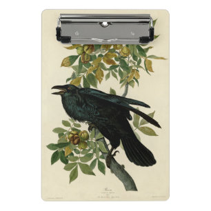 Mini Prancheta Audubon Raven Bird Classic Trabalho de arte