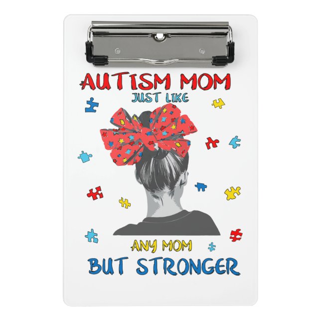 Mini Prancheta Autismo. Uma mãe com uma criança com necessidades  (Frente)