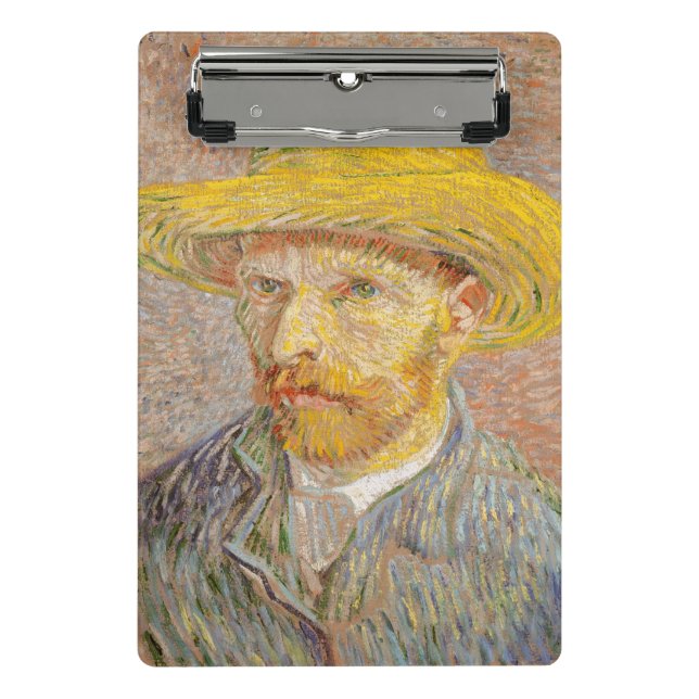 Mini Prancheta Autorretrato de Vincent Van Gogh com Chapéu de Pal (Frente)