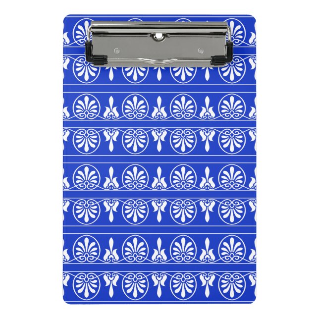 Mini Prancheta Azul-padrão mediterrânico grego árabe (Frente)