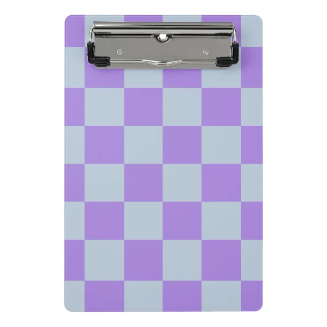 Mini Prancheta Azul Suave e Xadrez de Lavanda (Frente)