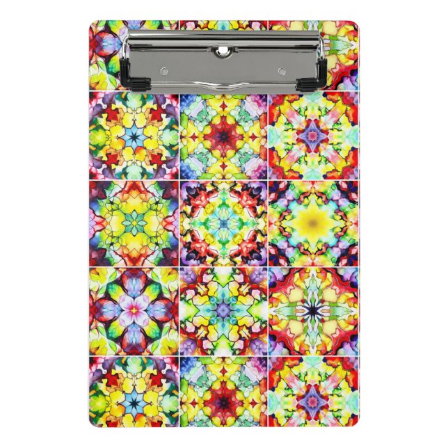 Mini Prancheta Azulejos do Mediterrâneo, Azulejos de Tinta Álcool (Frente)