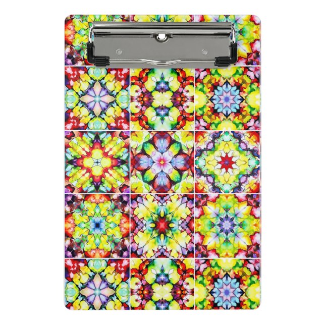 Mini Prancheta Azulejos do Mediterrâneo, Azulejos de Tinta Álcool (Frente)