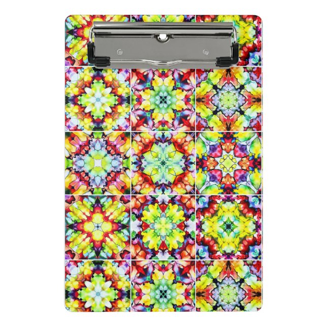 Mini Prancheta Azulejos do Mediterrâneo, Azulejos de Tinta Álcool (Frente)