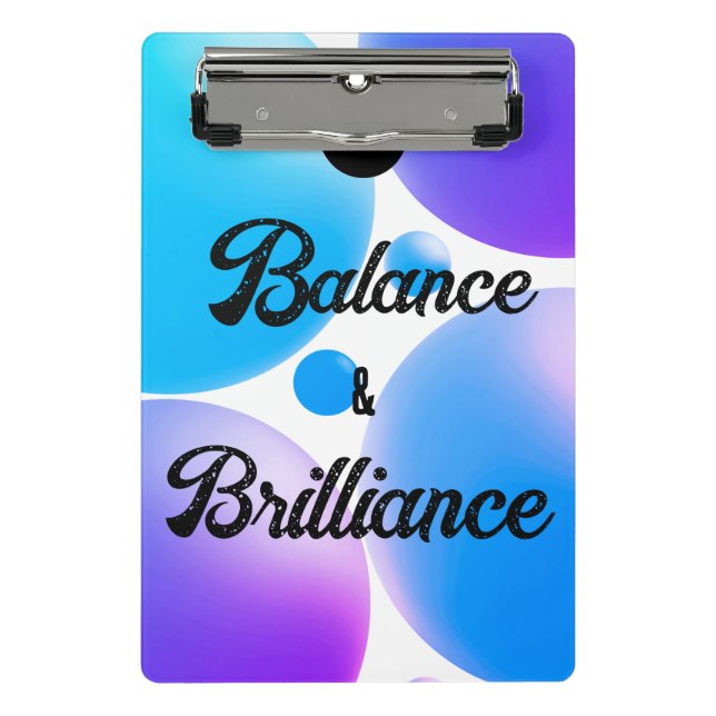 Mini Prancheta BALANCE and BRILLIANCE Spiral Notebook (Frente)