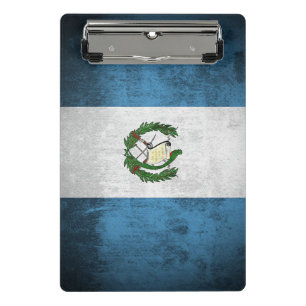 Mini Prancheta Bandeira do Grunge de Guatemala