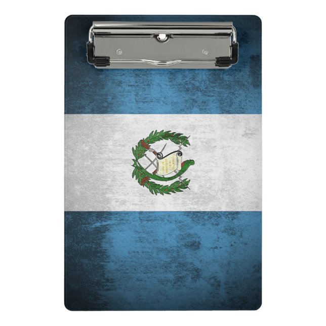 Mini Prancheta Bandeira do Grunge de Guatemala (Frente)
