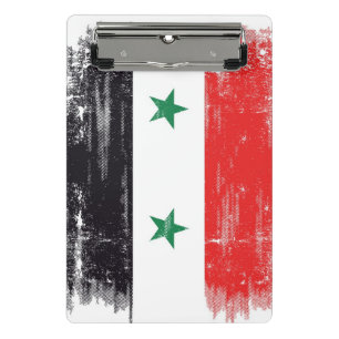 Mini Prancheta Bandeira do Grunge de Syria.