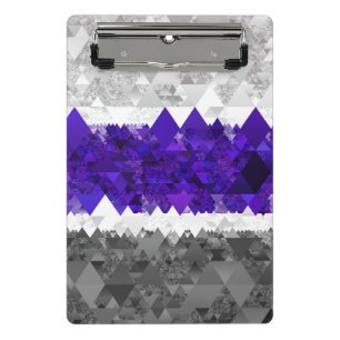 Mini Prancheta Bandeira do Orgulho Boho Geométrico Mod Retro Grey