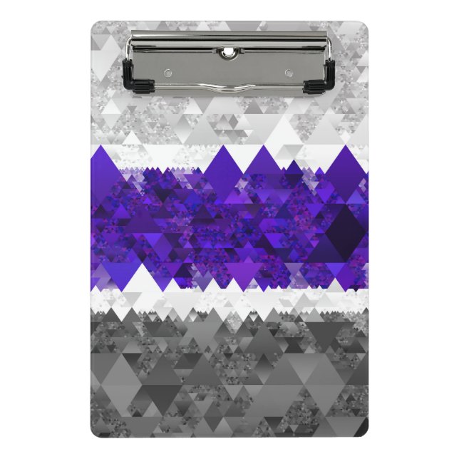 Mini Prancheta Bandeira do Orgulho Boho Geométrico Mod Retro Grey (Frente)