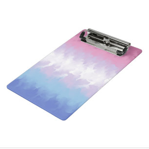 Mini Prancheta Bandeira do Orgulho Boho Pastel Fluffy Abstrato Bi