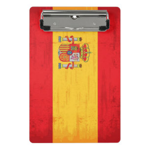Mini Prancheta Bandeira espanhola do grunge