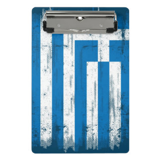 Mini Prancheta Bandeira grega do grunge