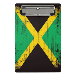 Mini Prancheta Bandeira jamaicana do Grunge