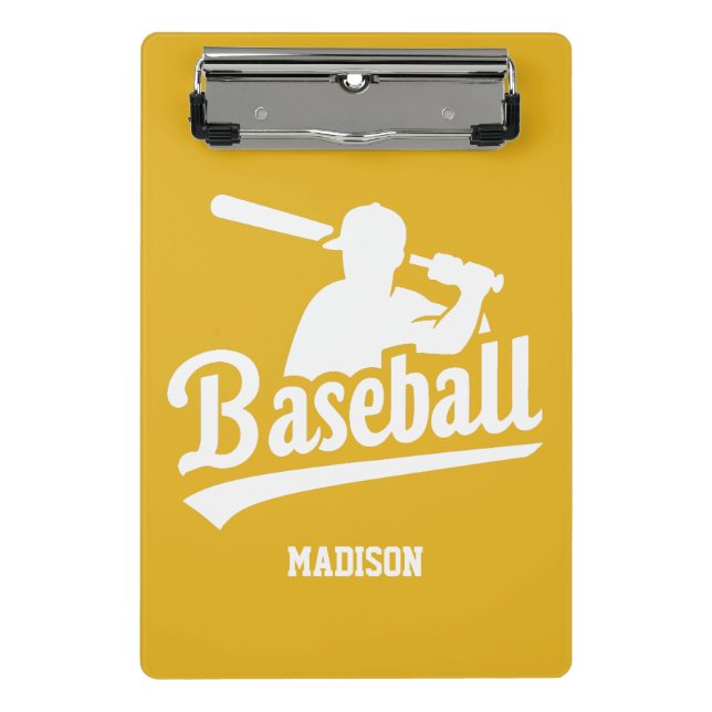 Mini Prancheta Baseball de cores e nome personalizado (Frente)