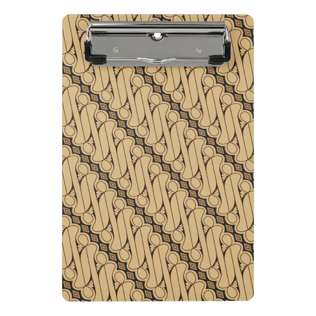 Mini Prancheta Batik Parang, Padrão Indonésia, Javanês, Étnico (Frente)