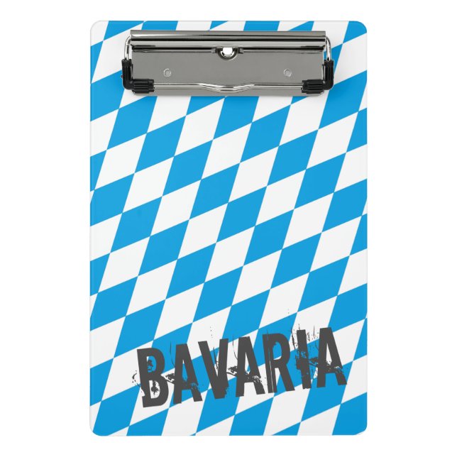 Mini Prancheta Bavaria Germany Diamond Flag Design (Frente)