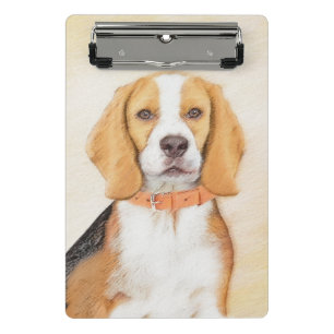 Mini Prancheta Beagle Hound Dog Painting Original Animal Art