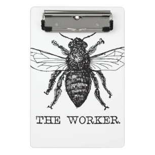 Mini Prancheta Bee Worker Honey Black Bumblebee