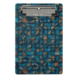 Mini Prancheta Bela Aparência de Patchwork em Teal Escuro