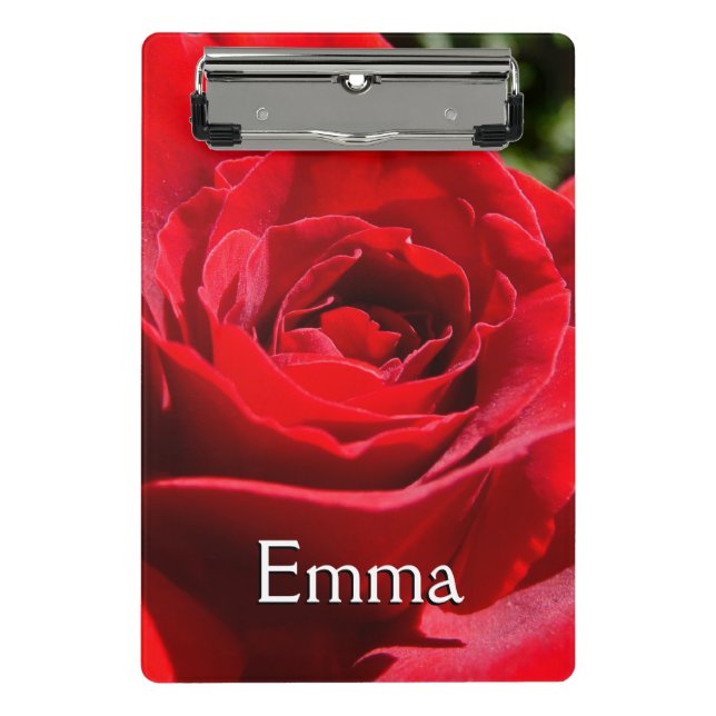 Mini Prancheta Bela Flor Rosa Vermelha Brilhante (Frente)