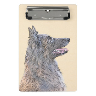 Mini Prancheta Belgian Tervuren Painting - Cute Original Dog Art