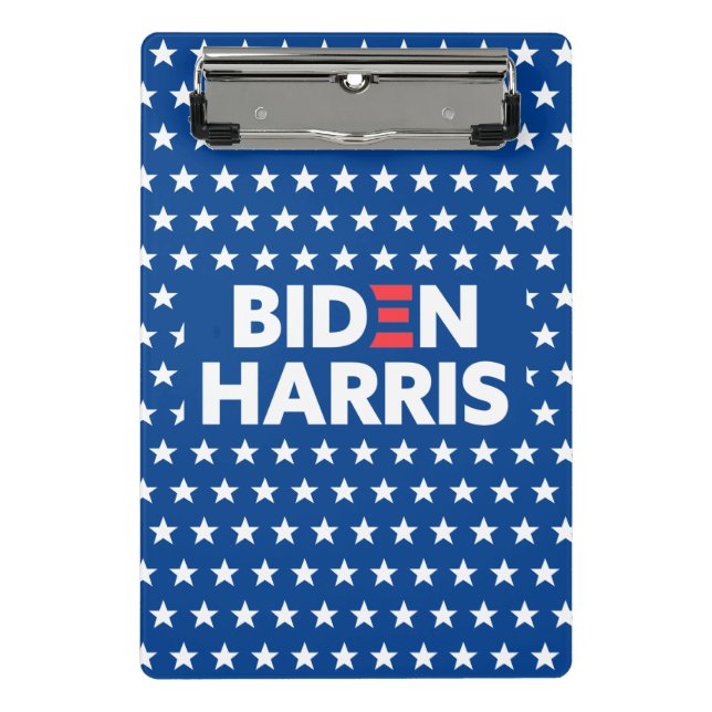 Mini Prancheta Biden Harris White Stars Standard Blue (Frente)