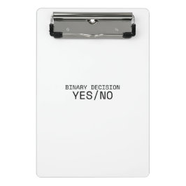 Mini Prancheta Binary Decision Yes No Minimalist Industrial 