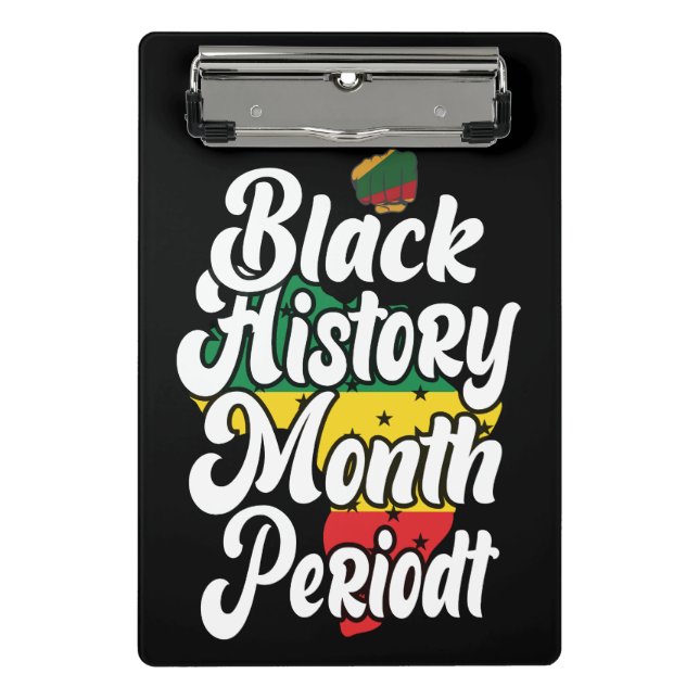 Mini Prancheta Black History Month Melanin Men Women Girls & Boys (Frente)