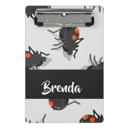 Mini Prancheta Black widow spider pattern