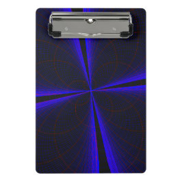 Mini Prancheta Blue Accent Clover Leaf Geometric Mini Clipboard