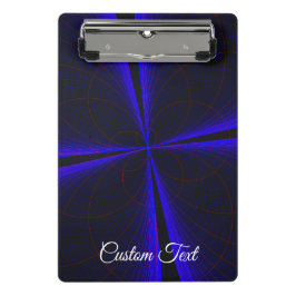 Mini Prancheta Blue Accent Clover Leaf Geometric Mini Clipboard