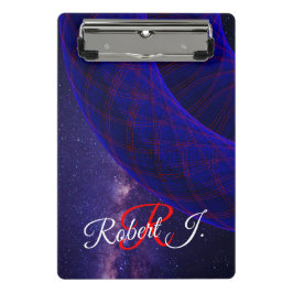 Mini Prancheta Blue Donuts In Outer Space Mini Clipboard