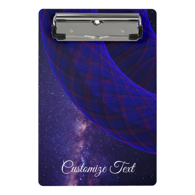 Mini Prancheta Blue Donuts In Outer Space Mini Clipboard (Frente)