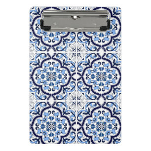 Mini Prancheta  Blue Floral Mediterrâneo Azulejo Siciliano