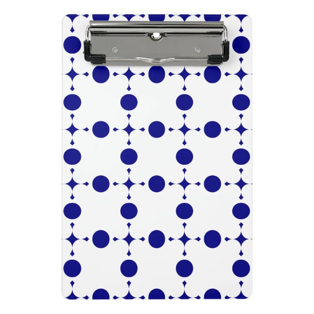 Mini Prancheta Bolinhas Azuis marinho, Padrão de Bolinhas, Pontos (Frente)