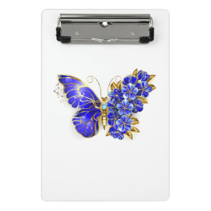 Mini Prancheta Borboleta Flor Sapphire