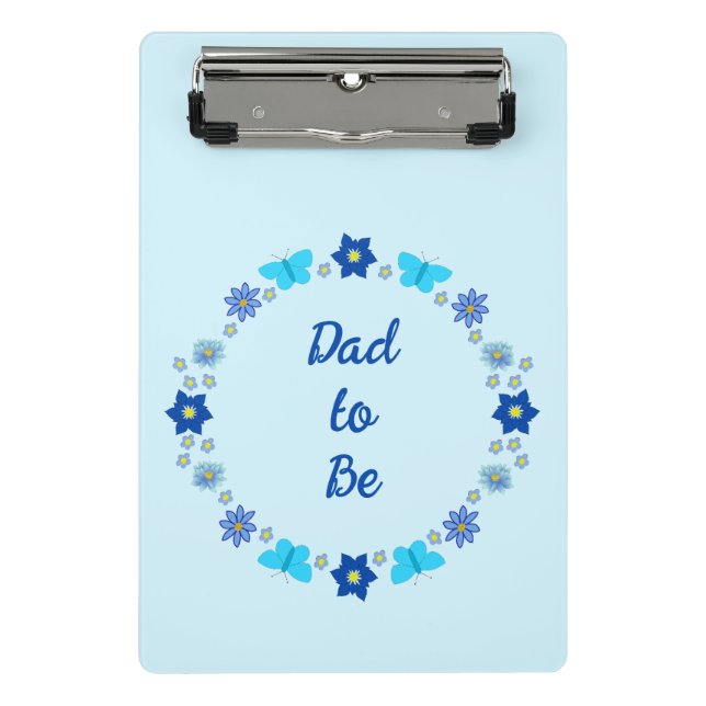 Mini Prancheta Borboletas e flores do menino azul personalizadas (Frente)