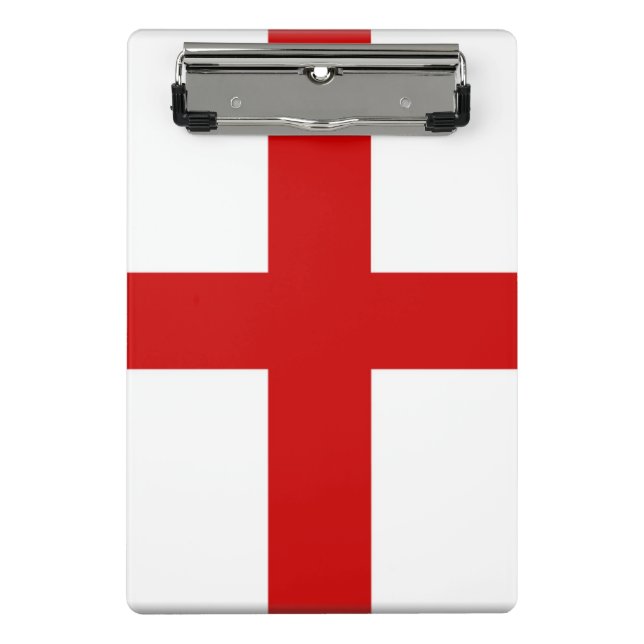 Mini Prancheta Botão da bandeira de Inglaterra (Frente)