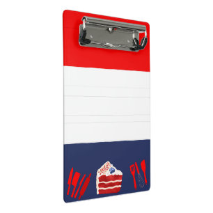 Mini Prancheta Branco E Azul Vermelho Doce