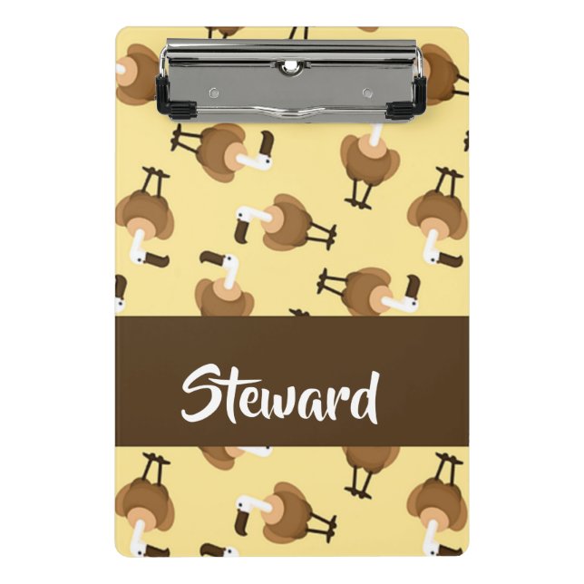 Mini Prancheta Brown griffon vulture bird pattern (Frente)