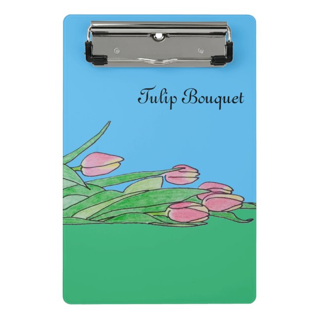 Mini Prancheta Buquê de Tulipas Deitado  (Frente)