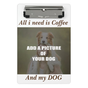 Mini Prancheta Café e meu Travesseiro decorativo de Cachorro