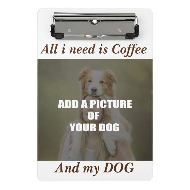 Mini Prancheta Café e meu Travesseiro decorativo de Cachorro (Frente)