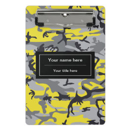 Mini Prancheta Camuflagem Amarela e Geay, Militar, Exército